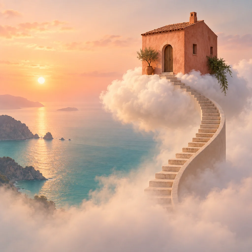 A little house above the clouds