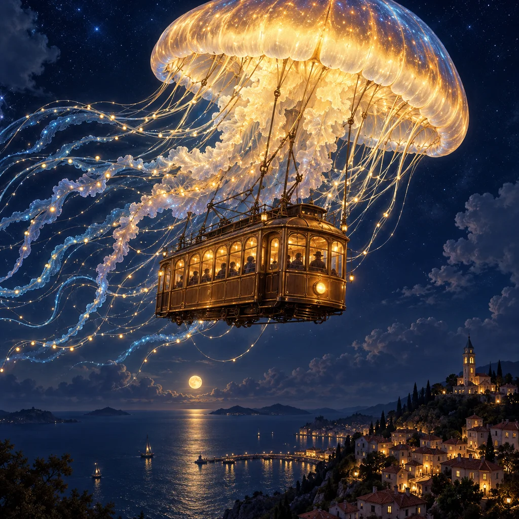 The jellyfish night tram