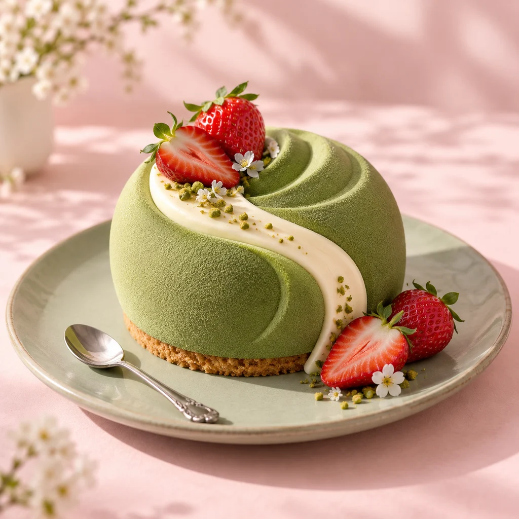Matcha, softly sculpted